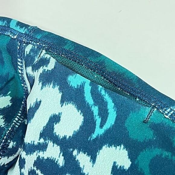 Nike ONE Luxe Women's MID-Rise Full Lenght Leggings, Anime Floral Blue, Size XXL - Picture 6 of 7